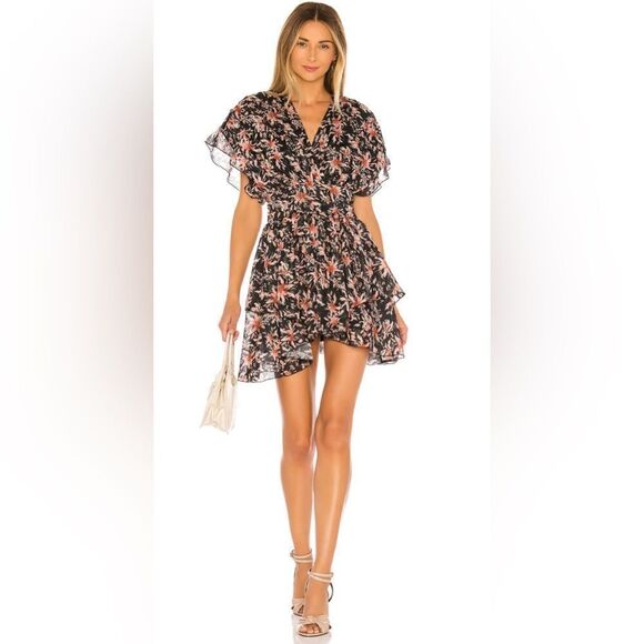 Tularosa Adara Evening Berry Floral Dress M - Picture 1 of 12